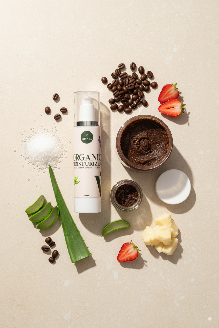 Body Scrub + Lip Exfoliator + Moistorizer
